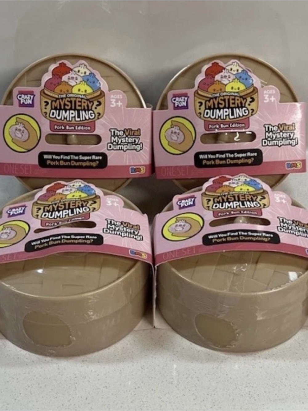 Authentic RMS Crazy Fun Mystery Dumpling Pork Bun Edition Lot of 4 Factory Seal